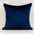 thumbnail image 2 of Cojines geométricos de cuero dorado a rayas, fundas de almohada europeas de lujo, cojines decorativos para sofá, sala de estar, dormitorio, coche, azul marino, 2 of 7