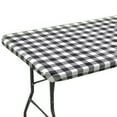 thumbnail image 1 of Table Cloth Elastic Fitted Tablecloth for 6 Foot Rectangular Tables – Stretchable Washable Patio Cover for Outdoor Events Banquets Parties and Camping, 1 of 7