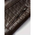 thumbnail image 5 of Warm Fleece Classic Design PU Bomber Jacket, Men's Casual Zip Up Lapel Faux Leather Jacket For Fall Winter, 5 of 5