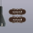 thumbnail image 4 of Signs ByLITA Designer Niños and Niñas 2 Pack Restroom Sign (Ivory/Dark Brown) - Medium, 4 of 6
