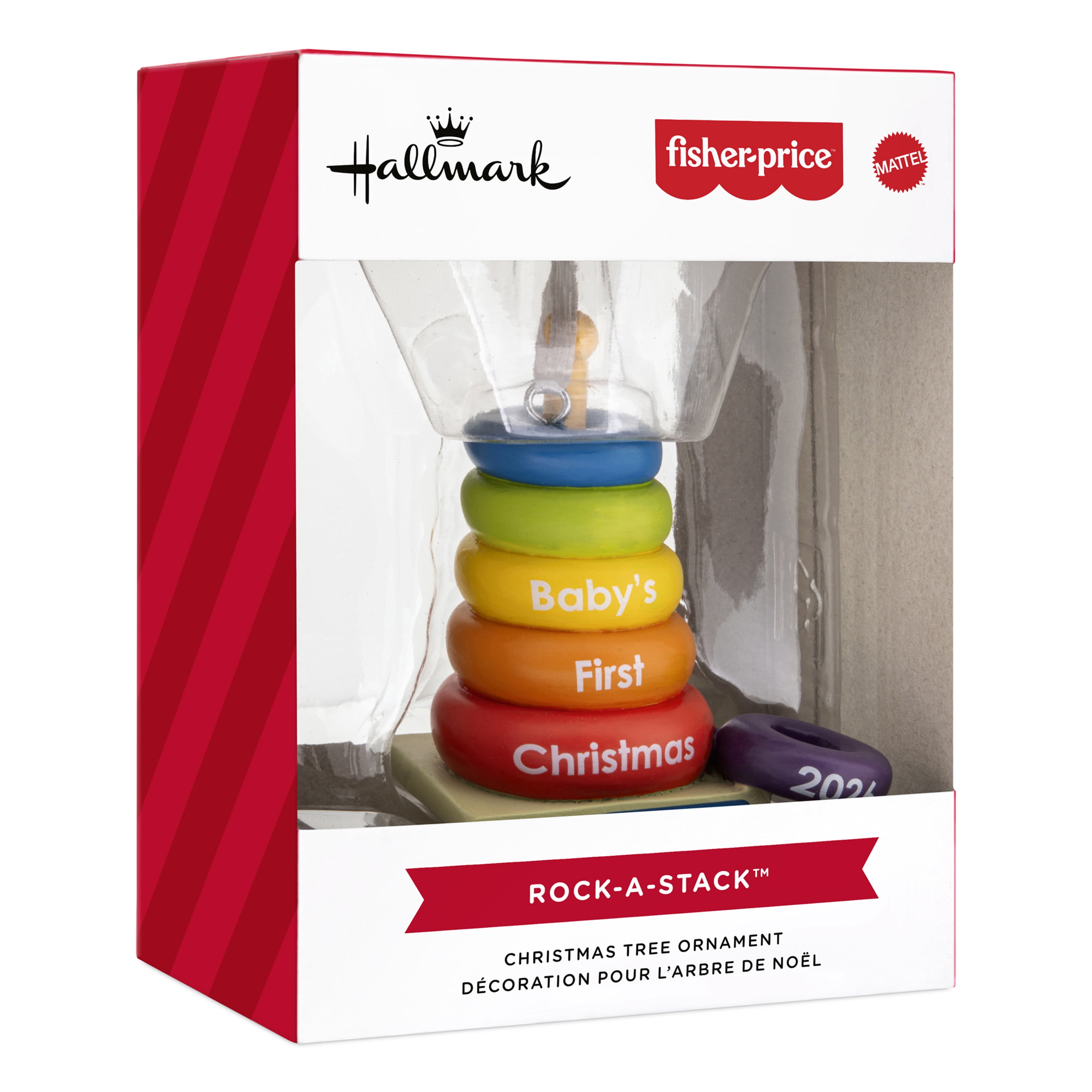 Hallmark Ornament (Fisher-Price Rock-A-Stack Baby's 1st Christmas), 1 Count