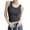 Grey2, variant on Womens Built in Bra Tank Tops Pure Color Ribbed Crew Neck Vest Basic Stretch Slim Fitted Padded Tank Camisole Summer Trendy 2026 Grey2 M