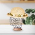 thumbnail image 6 of TOOYFUL , Holder with Wooden Base, Hat Display Stand, Metal Hollow Mannequin Head for Hats Jewelry Headphones, 6 of 10
