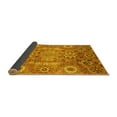 thumbnail image 2 of Ahgly Company Indoor Round Abstract Yellow Modern Area Rugs, 6' Round, 2 of 4