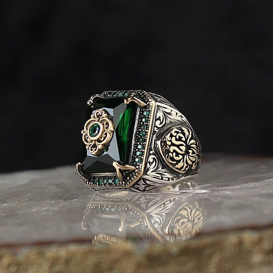 LerchPhi Anillo De Boda De Circonio Negro De 0.315 In Para Hombre, Con Incrustaciones De Madera De Koa, Anillo De Promesa Para él, Ajuste Cómodo, Metal, Sin Piedras Preciosas