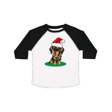 

Inktastic Christmas Dachshund Dog Santa Gift Toddler Boy or Toddler Girl T-Shirt