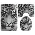thumbnail image 1 of ABPHQTO Rey tigre genial Juego de alfombras de baño de 3 piezas Alfombra de baño Alfombra de contorno y tapa de inodoro ABPHQTO  Cont-CHAPPLE-15727, 1 of 2