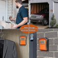 thumbnail image 4 of Caja para llaves montada en la pared, minicaja segura para llaves para exteriores con código numérico de 4 dígitos (naranja), 4 of 5