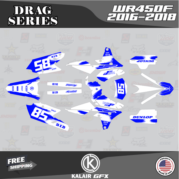 Kalair GFX Graphics Kit for Yamaha WR450F (2016-2018) Drag Series
