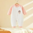 thumbnail image 6 of Diufon Newborn Baby Boy Girl Cotton Bodysuit Infant Long Sleeve Thickened Warm Romper Fall Winter Casual Jumpsuit, 6 of 7