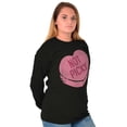 thumbnail image 4 of Not Picky Candy Heart Valentines Day Women's Long Sleeve T Shirt Brisco Brands S, 4 of 6