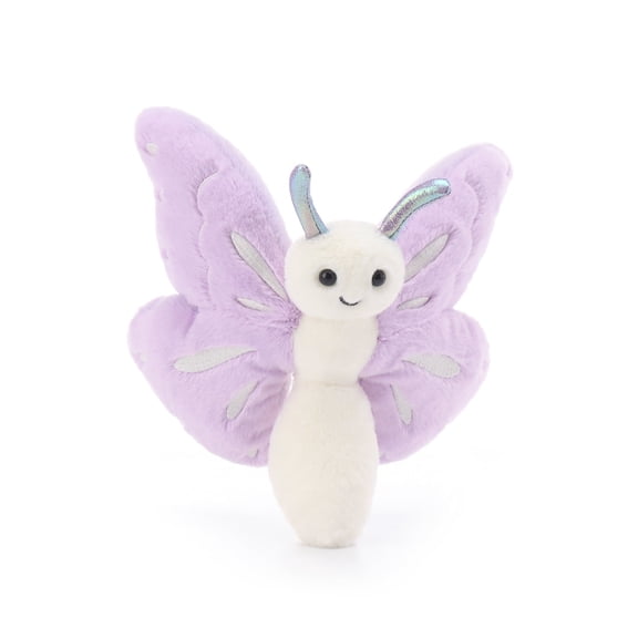Apricot Lamb Purple Butterfly Plush Toy for Kids 7.5 Inches
