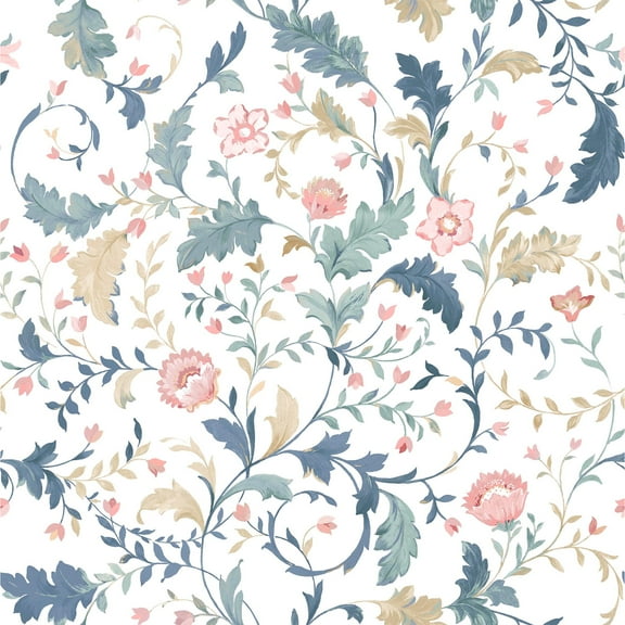 Laura Ashley Litton Dusky Seaspray Wallpaper