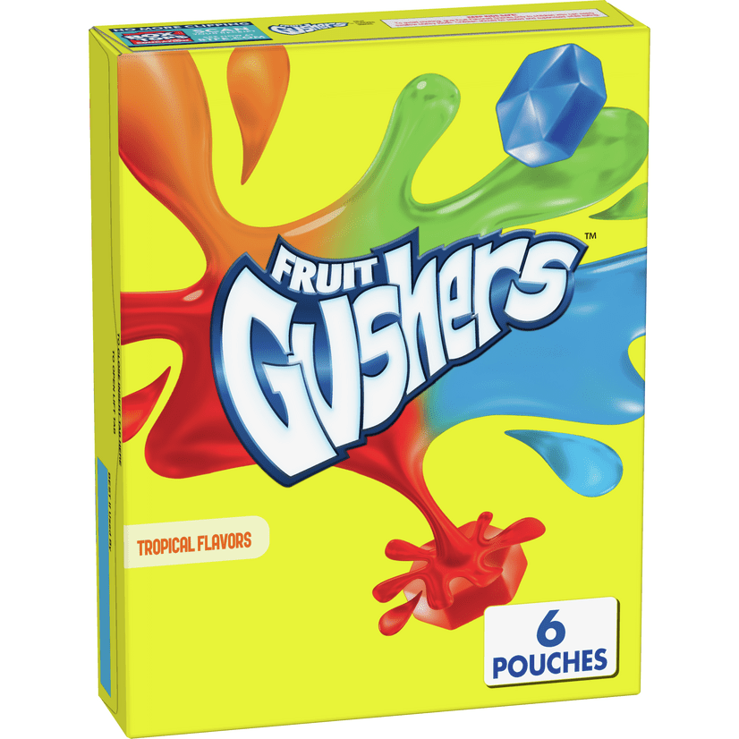 Fruit Gushers Tropical Flavors Fruit Snacks, 6 Pouches