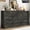 Gray, variant on ANPOO 63 Inch Wide Rustic Farmhouse 12 Drawer Dresser, Vintage Wood Chest with Built-in Multi Power Outlet, Wood Dresser for Bedroom, Living Room, Hallway