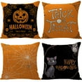 thumbnail image 5 of Yidarton Halloween Home Printing Pattern Pillow Cover Letter Cartoon Pumpkin Printed Pillowcase Car Sofa Cushion Cover, 5 of 6