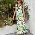 thumbnail image 6 of Veggies Dress Fashion Boho Beach Long Dresses Female Party Printed Maxi Dress, 6 of 9