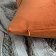 thumbnail image 3 of Set of 2 Decorative Velvet Cushion Covers Sofa Pillow  Super Smooth Soft Comfortable Decoration Home Living Room Bedroom for Couch 45x45CM Orange, 3 of 4