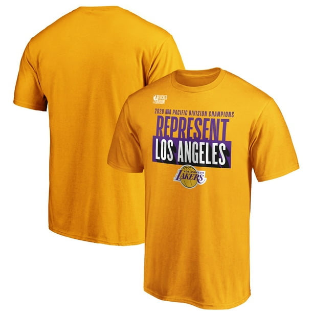 Los Angeles Lakers Fanatics Branded 2020 Pacific Division Champions Locker Room T Shirt Gold Walmart Com Walmart Com