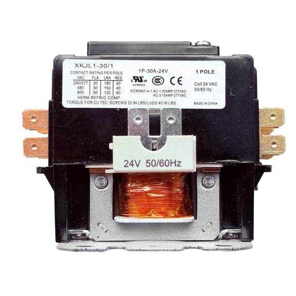 CoralVolt 1/1.5 Pole 30A HVAC Contactor | Multi-Pole AC Contactor UL Rated