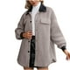 thumbnail image 1 of Abrigo de invierno de moda para mujer, abrigo cálido de manga larga con cremallera, cárdigan de solapa, gabardina de felpa, chaqueta Pompotops qwe16342, 1 of 9