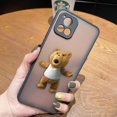 thumbnail image 3 of Matte Case for VIVO Y93 Y91C Y91 Y85 Y77 Y76 Y75 Y73 Y72 Y71 Y53 Y52S Y50 Y35 Y22 Y21 Y20 4G 5G Case Naughty T-Teddy Bear Couple, 3 of 5