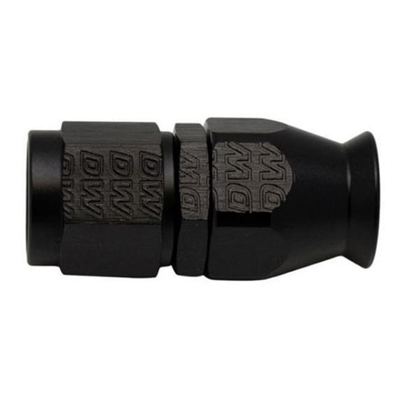 Deatschwerks DEW-6-02-0850-B 6AN Female Swivel Straight Hose End PTFE Fitting, Anodized Matte Black
