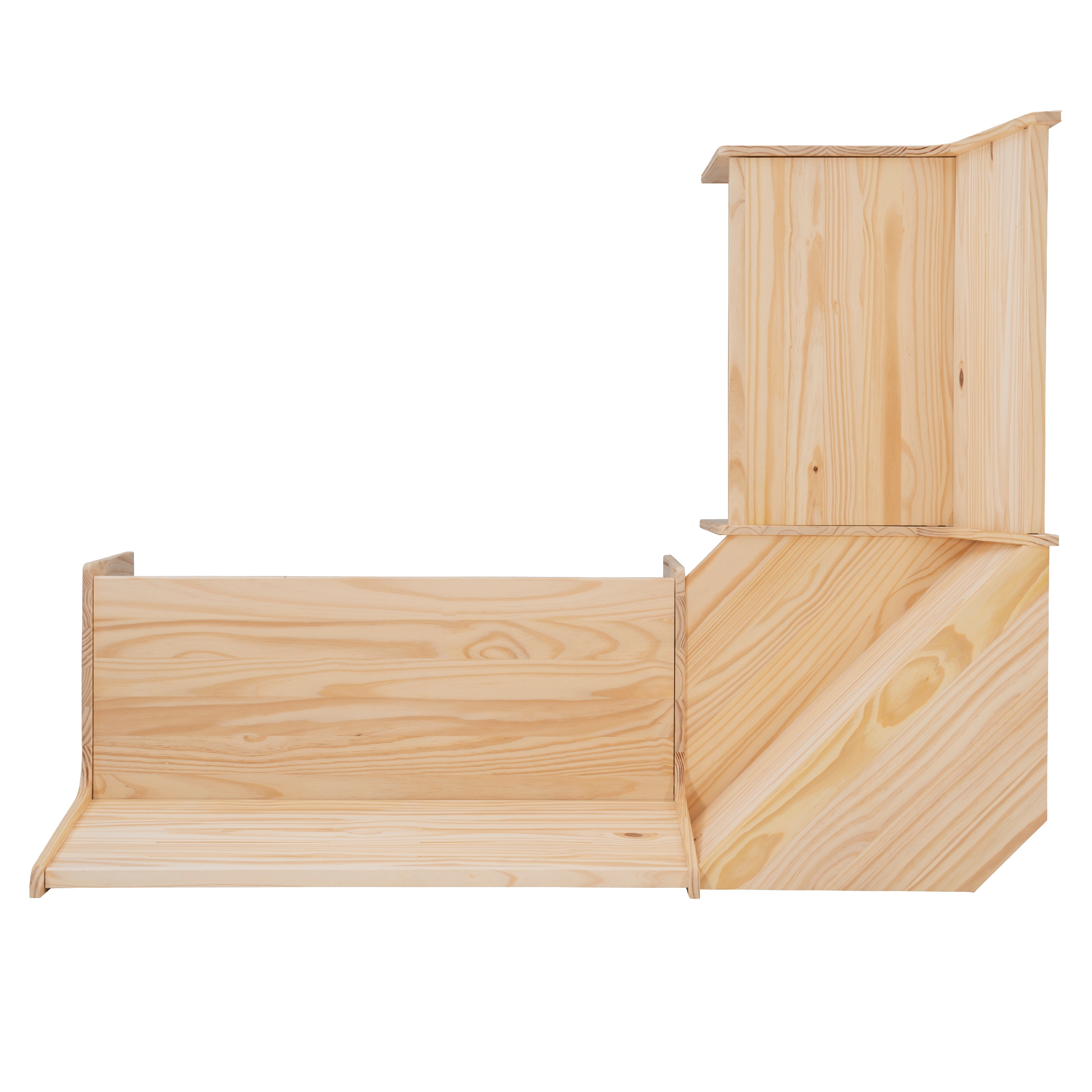 Linon Wickford 3-Piece Farmhouse Indoor Corner Dining Nook with Storage, Unfinished