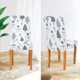 thumbnail image 3 of Yayeee 2 Pack Dining Chair Covers Stretch Parson Chairs Slipcovers Seat Protector, Cute Snowmen, 3 of 6