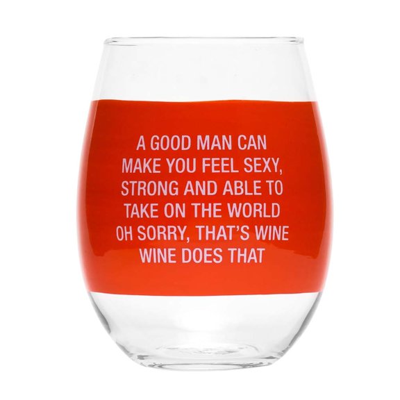 About Face Designs Wine Glass- Wine Does That