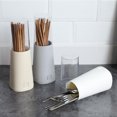 thumbnail image 4 of Utensilios De Cocina perfecl Palillos Perforados Soporte Tenedores Cucharas Almacenamiento Organizador De Drenaje De Caddy Plástico De Grado Alimenticio Blanco, 4 of 8