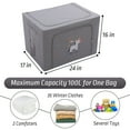 thumbnail image 2 of BRKURLEG Clothes Storage Bag 100L, Large Capacity Organizer Bin for Bedding with Clear Window, Foldable Clothes Container for Bedroom, Closet Organizer, 2 of 7