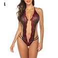 thumbnail image 1 of Lencería sexy de encaje para mujer Ropa interior en V profunda Body Ropa de dormir Ropa de dormir, L tholdsy XX000093-03, 1 of 7