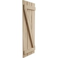 thumbnail image 3 of Ekena Millwork 17 1/2"W x 80"H Rustic Three Board Spaced Board-n-Batten Riverwood Faux Wood Shutters w/Z-Board (Per Pair), Primed Tan, 3 of 10