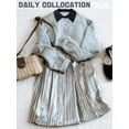 thumbnail image 7 of YEKEYI 2 Pieces Fake Collar Detachable Dickey False Lapel Women's Blouse Faux Fake Collar, 2 Styles, Medium, 7 of 7