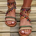 thumbnail image 2 of OAVQHLG3B Spring Summer Women's Boho Sandals Open Toe Beach Sandals Casual Shoes, 2 of 3