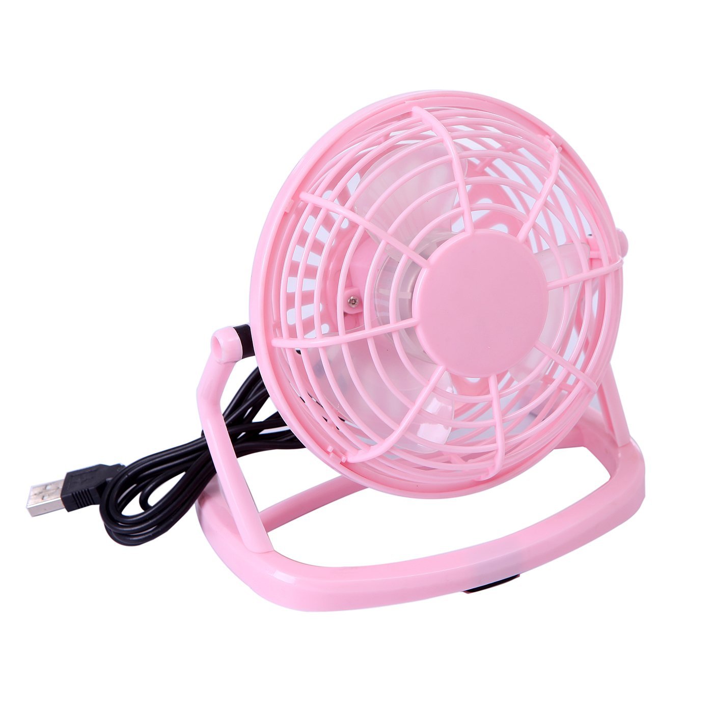 USB Powered Desk Fan Personal Air Blower for PC Notebook Laptop (Pink