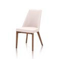 thumbnail image 2 of Benzara Antique White Fabric Upholstery Dinning Chair With Walnut finish, Set Of Two, 2 of 2
