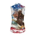 thumbnail image 2 of HUIACONG Bald Eagle Flag Print Half Zip Women's Sleeveless Golf Shirt, Elastic Sleeveless Golf Shirts Quick Dry Stretchy for Tennis Sports Outdoor, 2 of 7