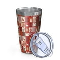 thumbnail image 2 of 16oz Tumblers Red Christmas Patchwork Pattern Stainless Steel Vacuum Insulated Double Wall Travel Tumbler Cups Mug with Lid and Straw,Cleaning Brush for Coffee,Tea, 2 of 4