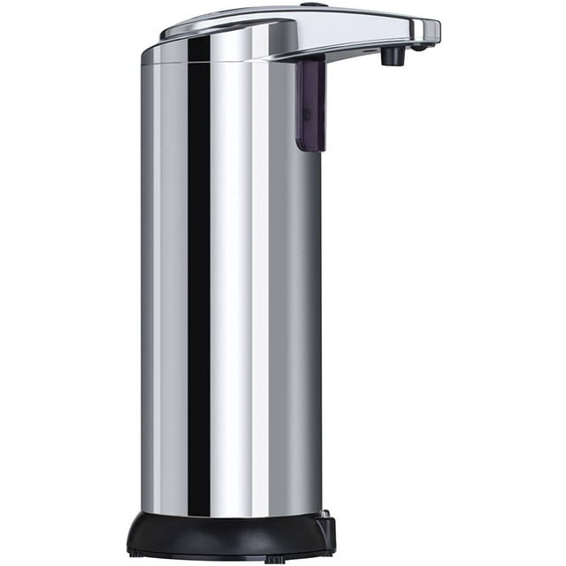 Home Smart Automatic Soap Dispenser - Touchless Electric Stainless Steel Liquid Hand Set dispensers - Used for Bathroom, Commercial, Kitchen, Office - Small Spray for Kids - Easy to Refill