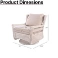 thumbnail image 2 of Krikacy Patio Rattan Swivel Rocking Chair Set of 2,All-Weather HDPE Wicker,for Porch Deck,Beige, 2 of 7