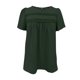 thumbnail image 4 of Camiseta de mujer de moda de manga corta de color sólido con retazos de cuello redondo OAVQHLG3B Store lin121212, 4 of 4