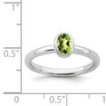 thumbnail image 5 of Sterling Silver Oval Peridot Ring, 5 of 5