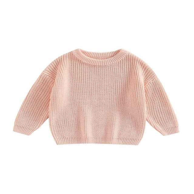 Chandails à Col Bébé Manches Longues Pulls Tricotés Amples