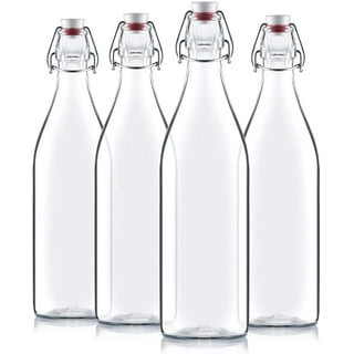 North Mountain Supply Clear 16 oz Glass Grolsch-Style Beer Bottles - With  Ceramic Swing Top Caps - Case of 12