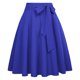 thumbnail image 4 of Gibobby faldas para mujer Falda midi acampanada con diseño de vendaje de cintura alta para mujer de Fashion Ladys(Azul， L), 4 of 5