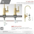 thumbnail image 6 of Stylish Lodi One-Handle Brushed Gold Water Tap Faucet Height 11¼" K-142G, 6 of 12