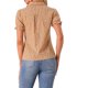 thumbnail image 3 of INSPIRAR CHIC Blusa de Algodón Floral con Mangas Abullonadas y Cuello Peter Pan para Mujeres, Ideal para el Verano, Casual, Talla XL, Naranja Claro, 3 of 6
