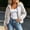 Gray women hooded windbreaker jacket a1, variant on Tusihei Women's Hooded Windbreaker Jacket Loose Fit Casual Solid Outwear Zipper Pockets Drawstring Hem Lightweight Travel Coat, Gray XS